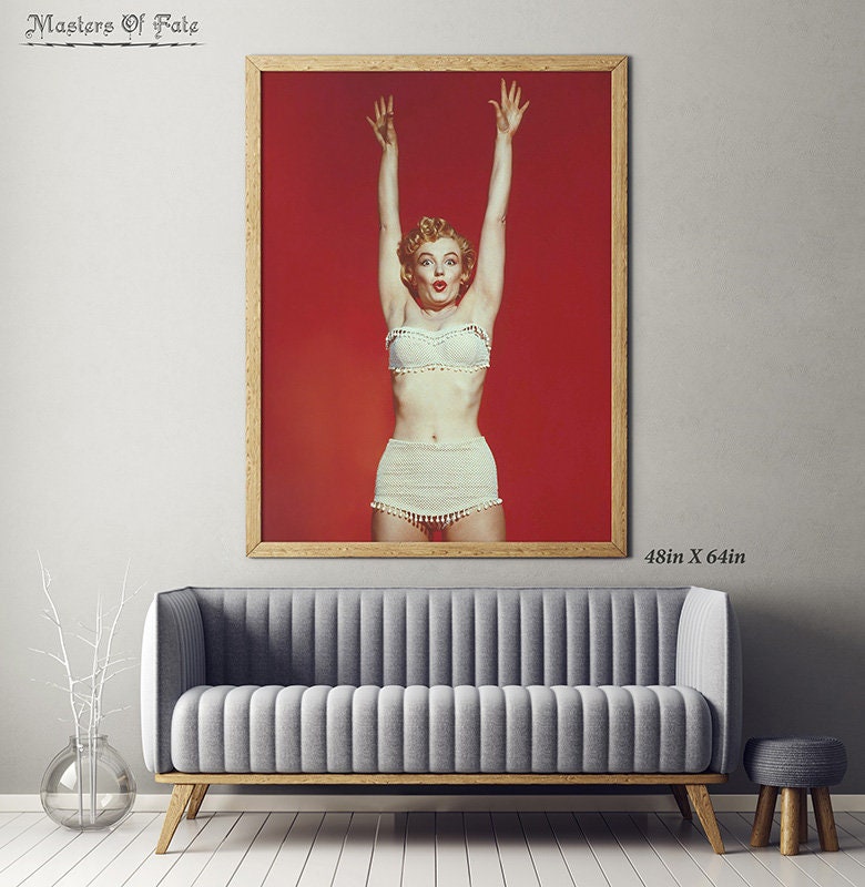 Red Marilyn Monroe Poster REMASTERED