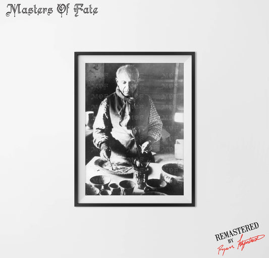 Pablo Picasso at Work Photo Print Poster REMASTERED