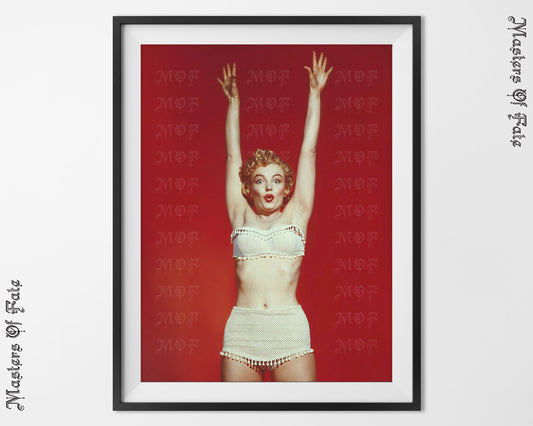 Red Marilyn Monroe Poster REMASTERED