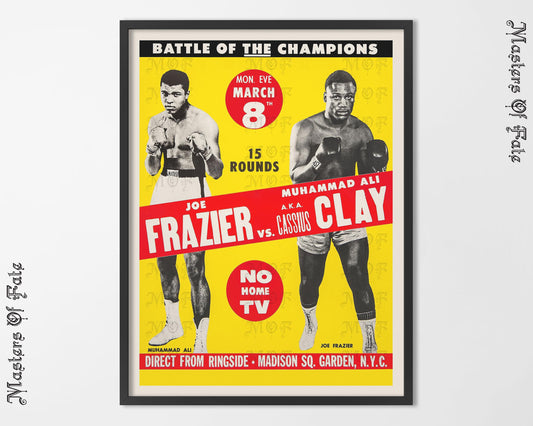 Muhammad Ali Vs Joe Frazier Promo Poster REMASTERED