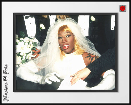 Dennis Rodman In Wedding Dress Photo REMASTERED