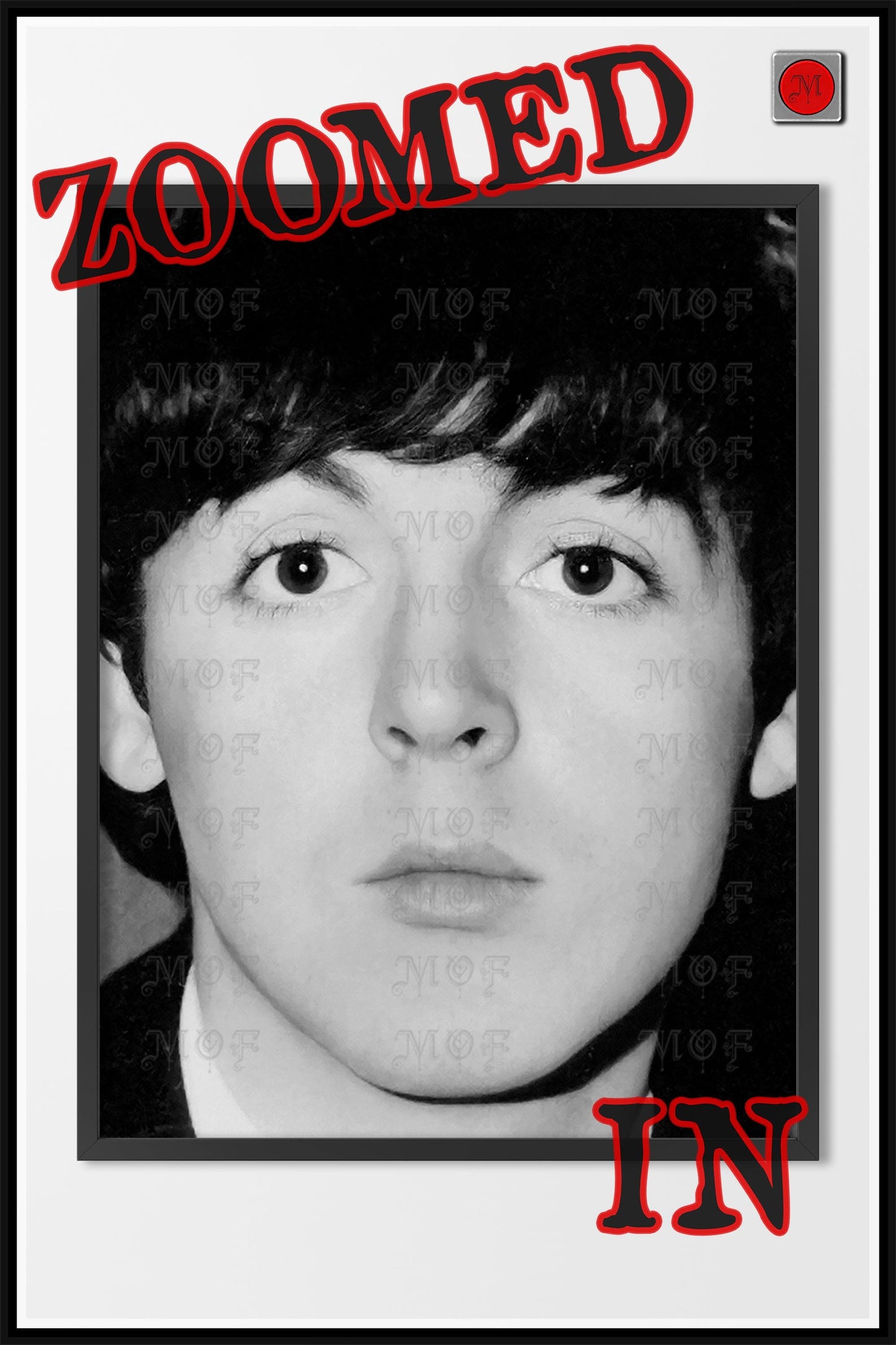 Paul McCartney Reading Beatles Magazine Poster REMASTERED