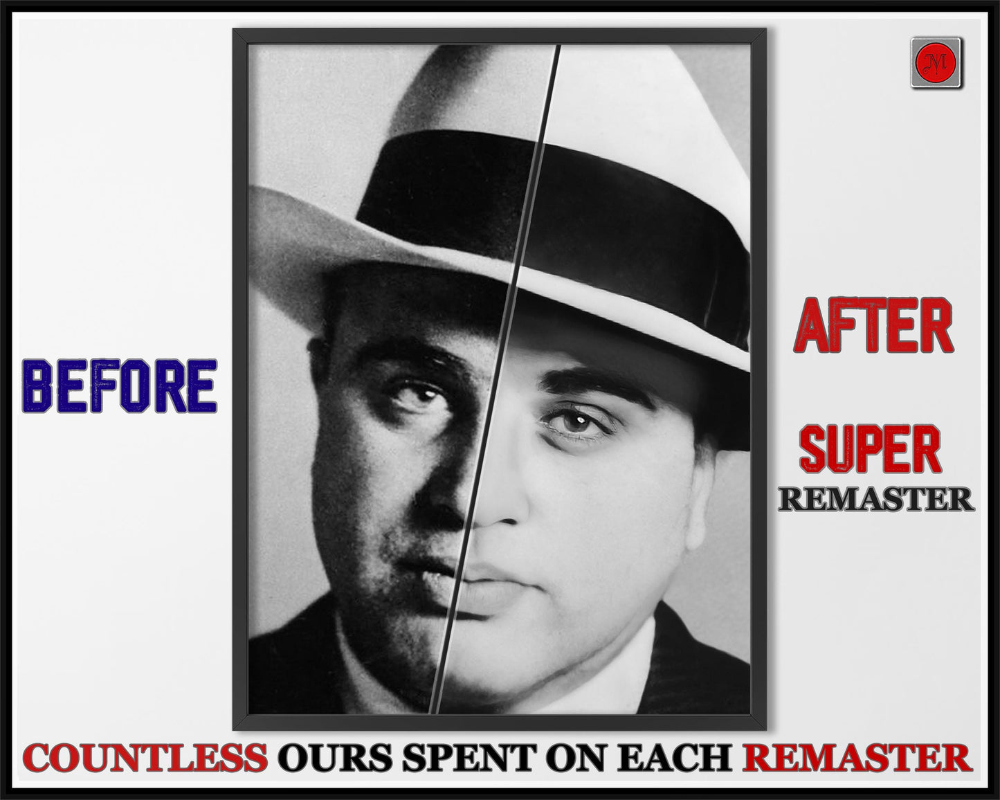 Al Capone With Hat Mugshot Poster REMASTERED #1 MUG