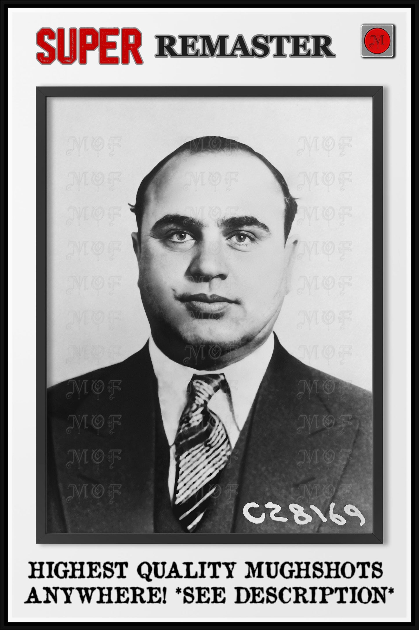 Al Capone Mugshot Poster Chicago Criminal Photo REMASTERED #2 MUG