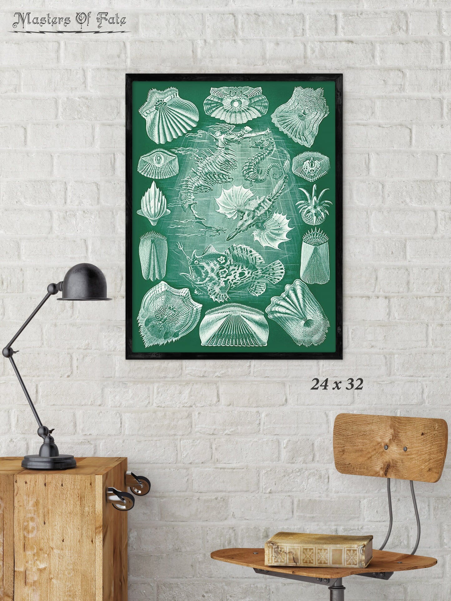Ernst Haeckel Fish Sea Horse Science Illustration Poster REMASTERED