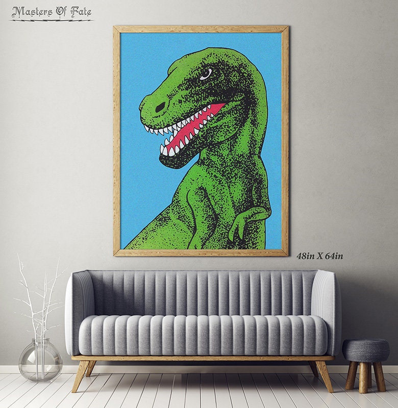 Vintage T Rex Dinosaur Poster Print Retro