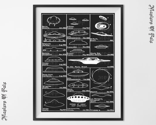 UFO Space Age Illustration Poster REMASTEREDa
