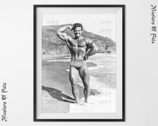 Steve Reeves Vintage Poster Bodybuilder Photo Fitness REMASTERED