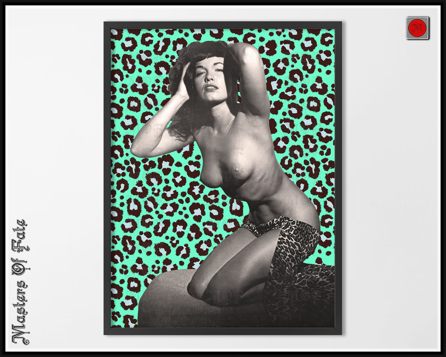 Bettie Page Pin Up Poster w/ Color Options!