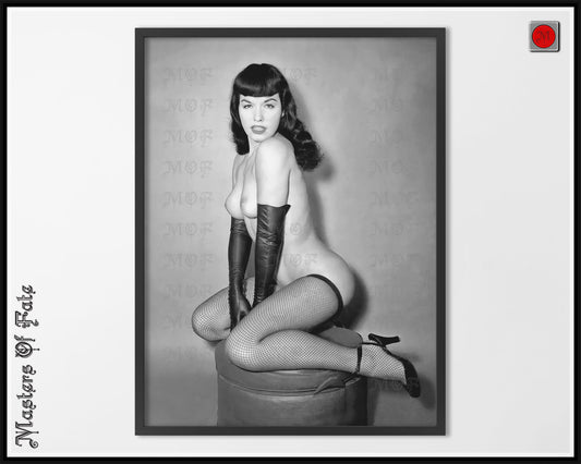 Bettie Page Vintage Poster Pin Up Girl Photo