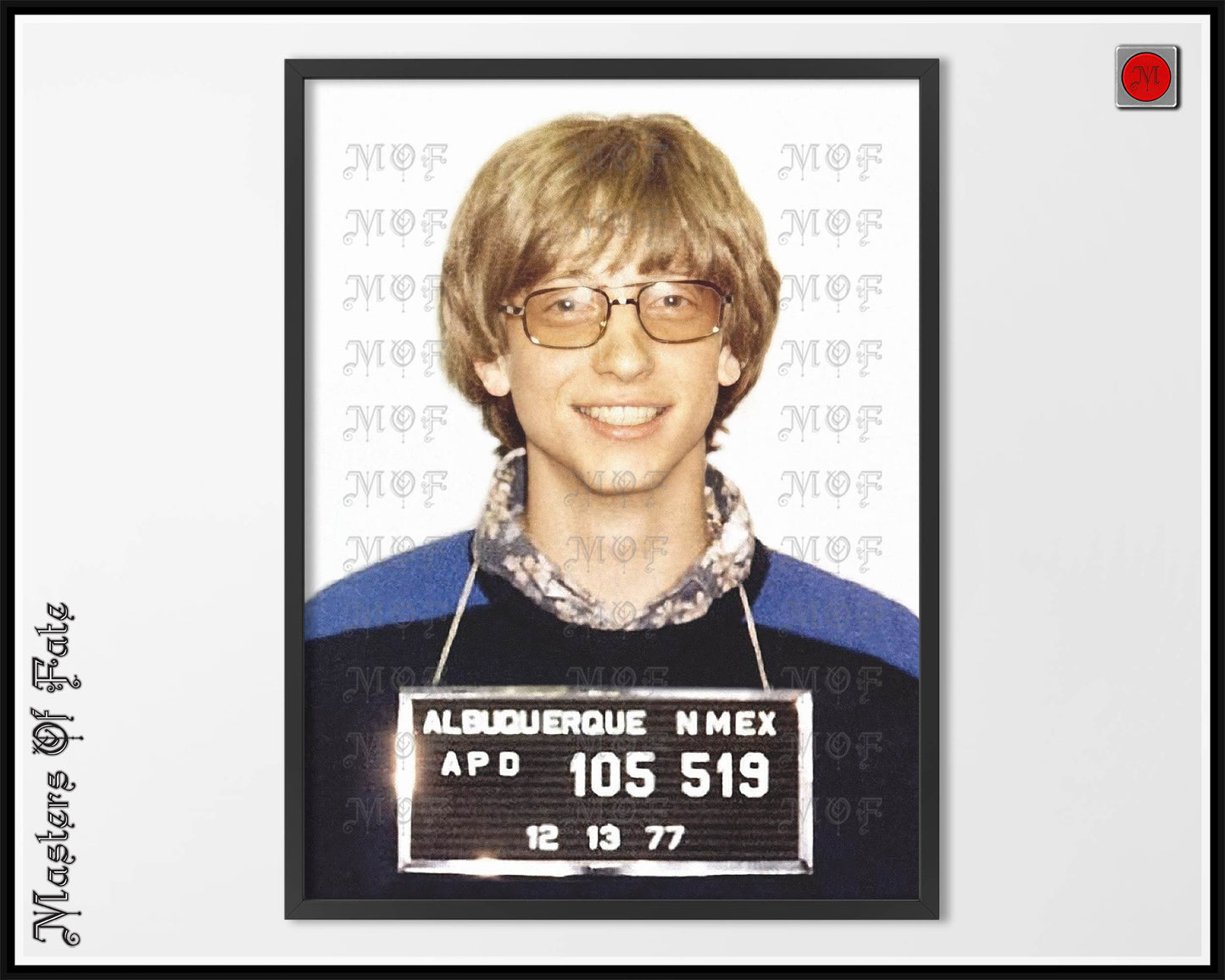 Bill Gates Mugshot Poster REMASTERED #44 MUG