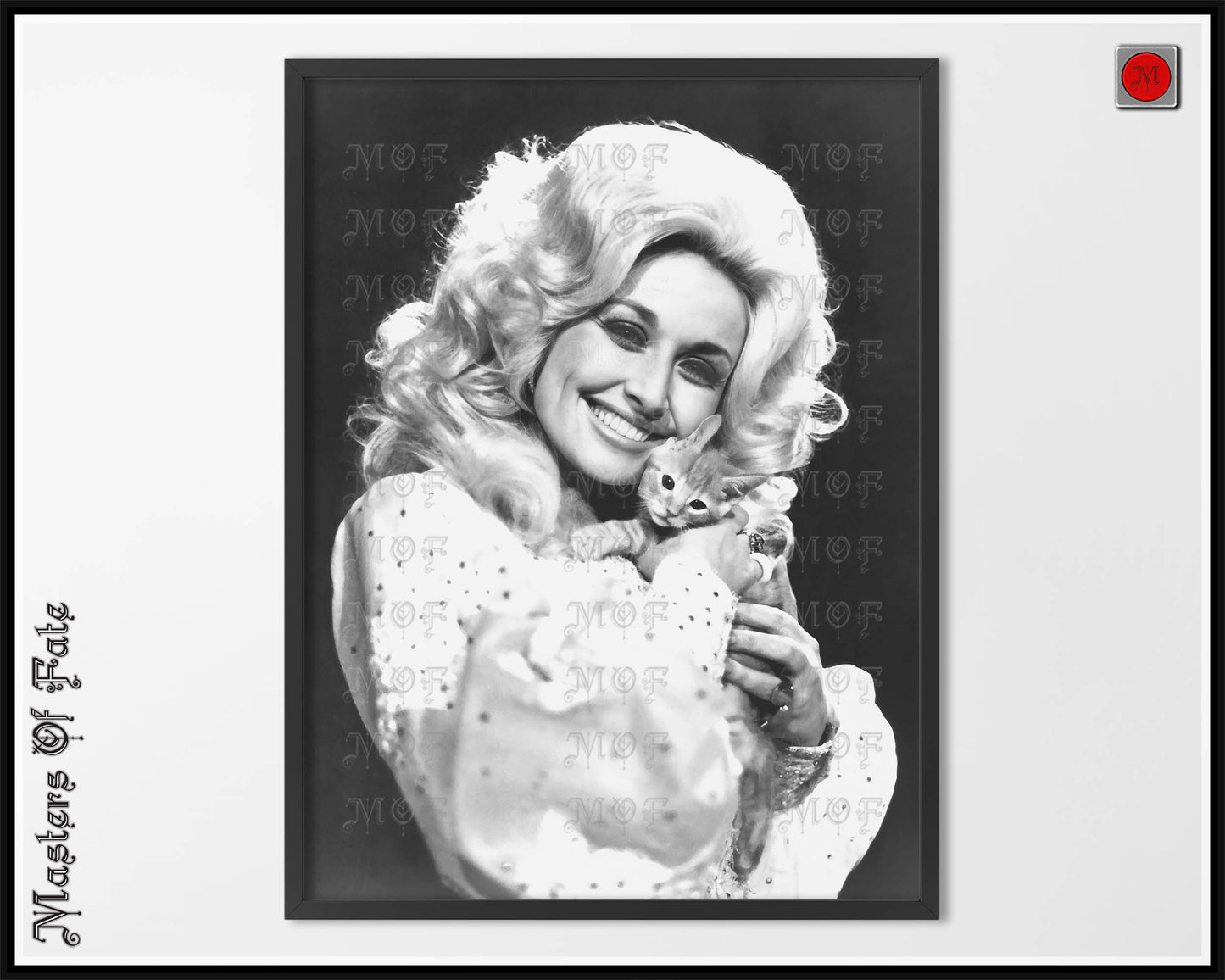 Dolly Parton Cat Print Country Singer Poster REMASTERED