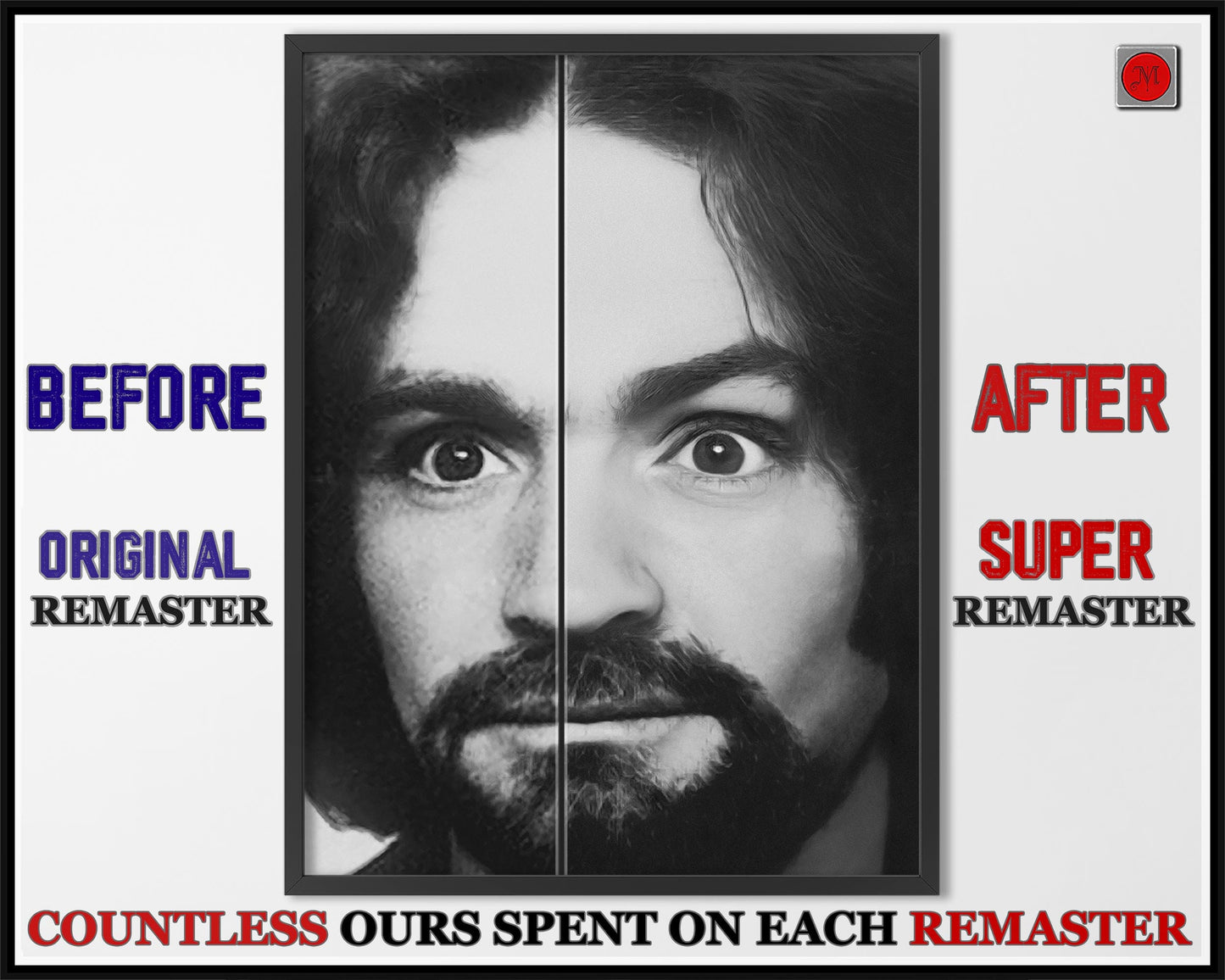 Charles Manson Mugshot Poster True Crime American History REMASTERED #50 MUG