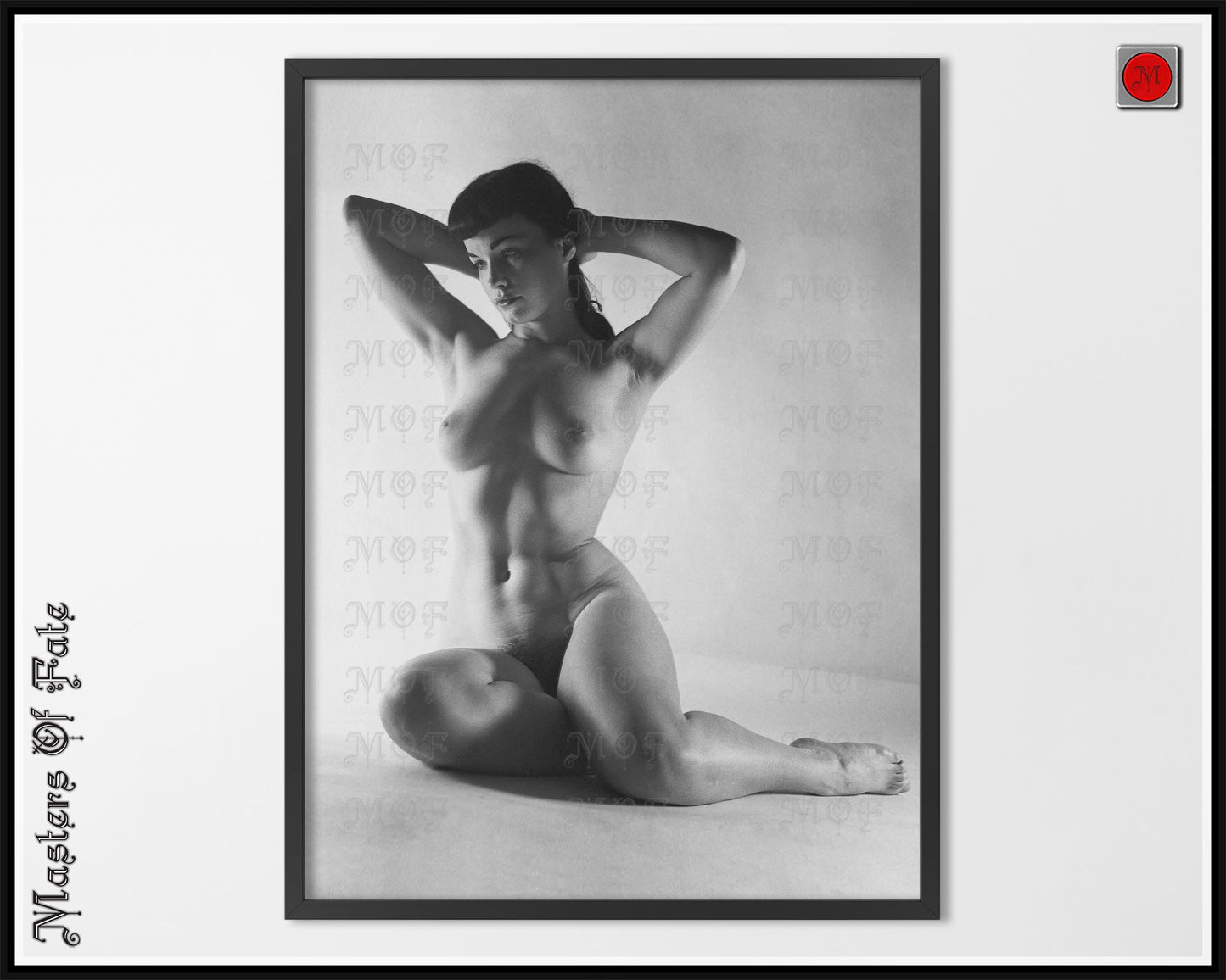 Bettie Page Portrait Modeling Photo REMASTERED