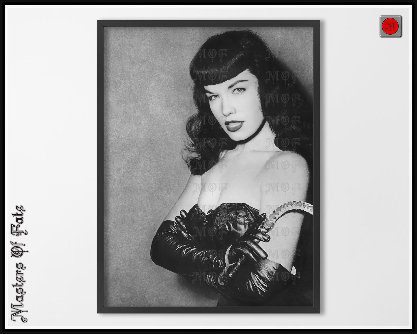 Bettie Page Poster With Whip