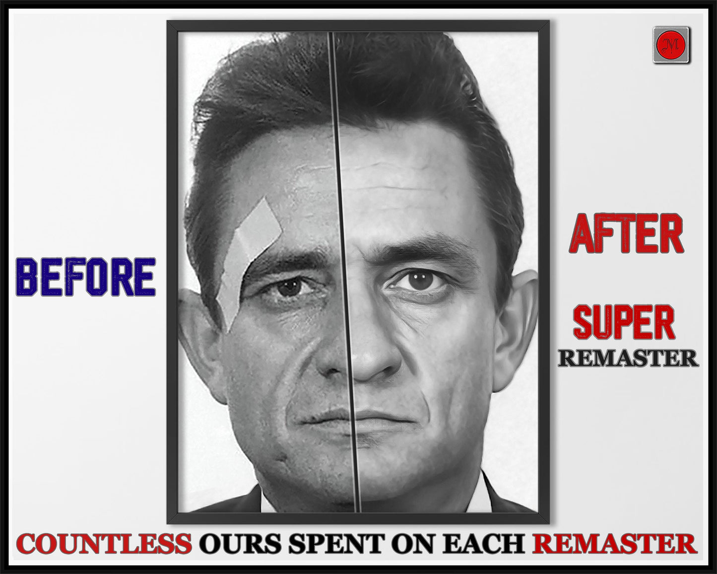 Johnny Cash Mugshot Poster REMASTERD #17 MUG