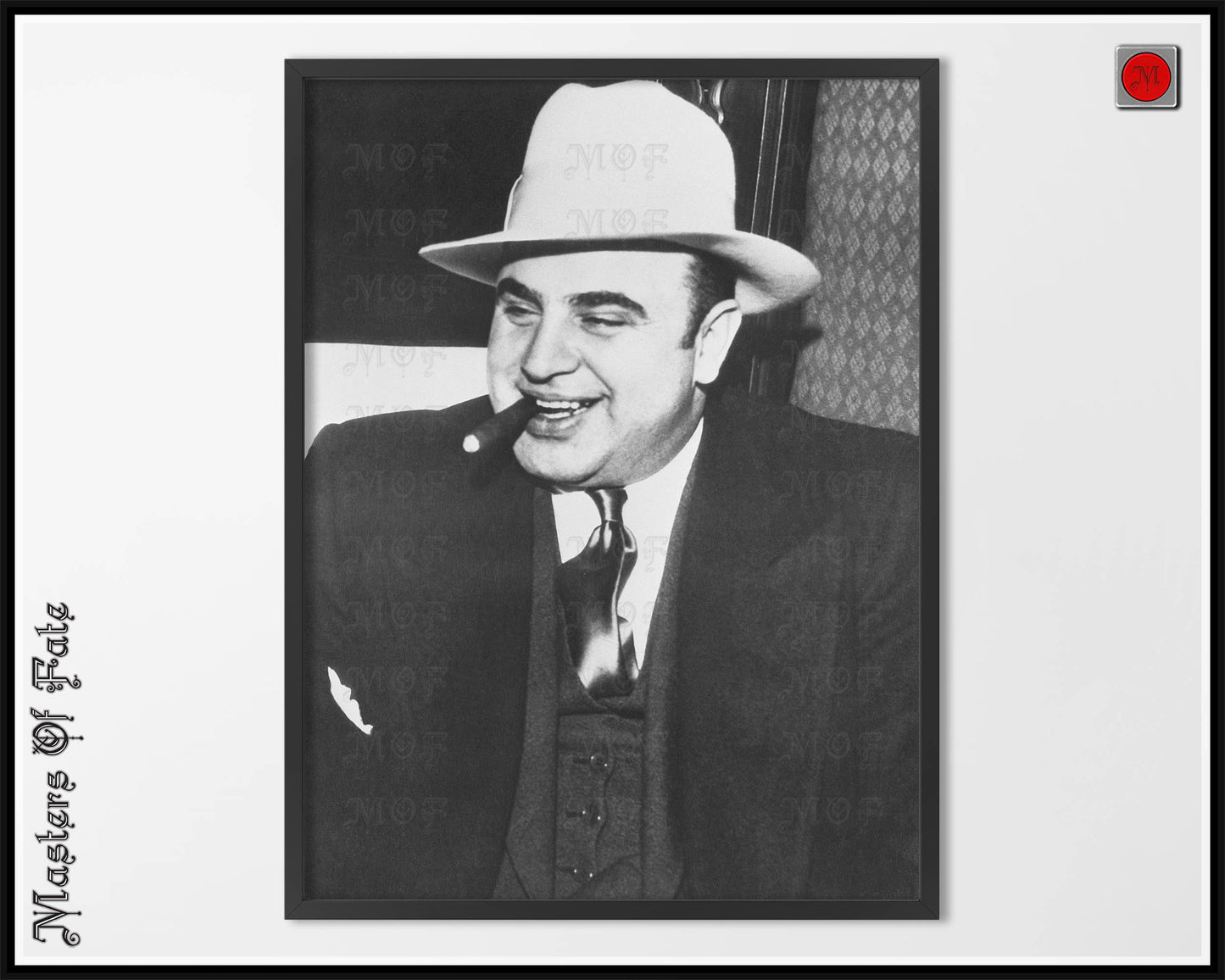 Al Capone in Hat Photo REMASTERED