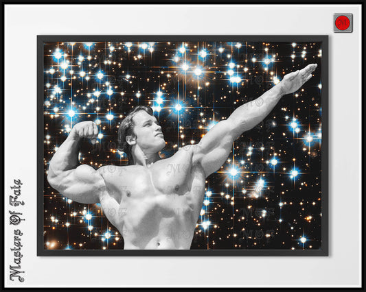 Arnold Schwarzenegger Poster Bodybuilder Mr. Universe In Space
