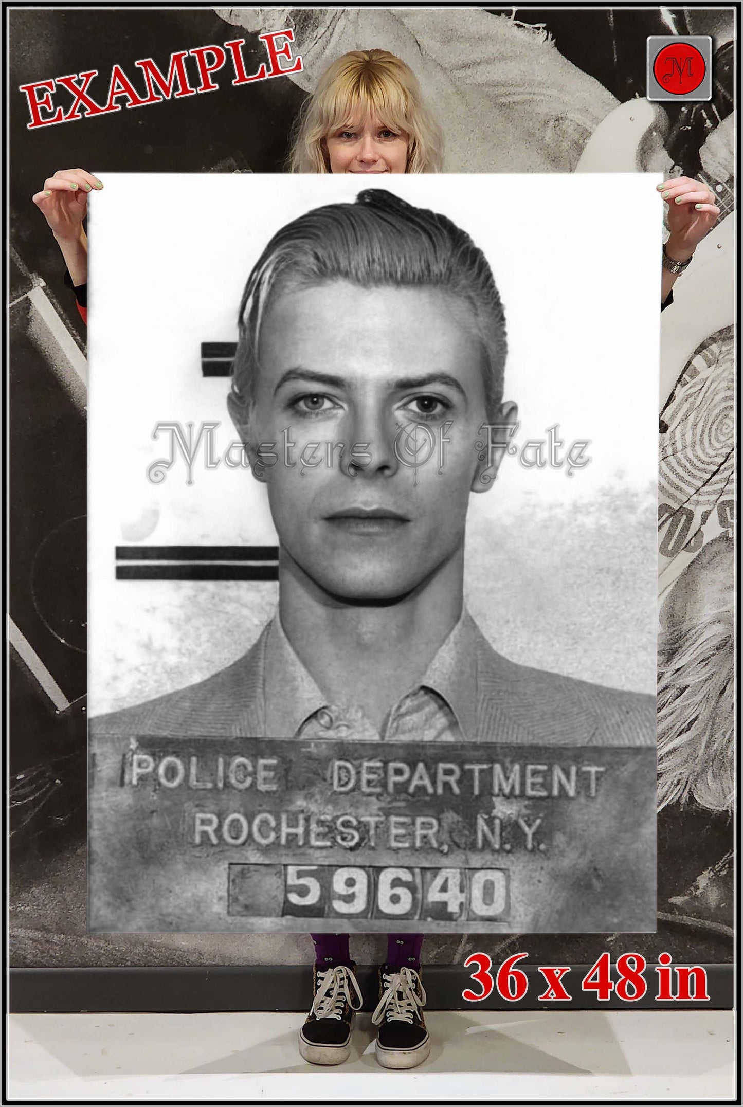 David Bowie in Makeup Ziggy Stardust Poster Vintage Photo REMASTERED