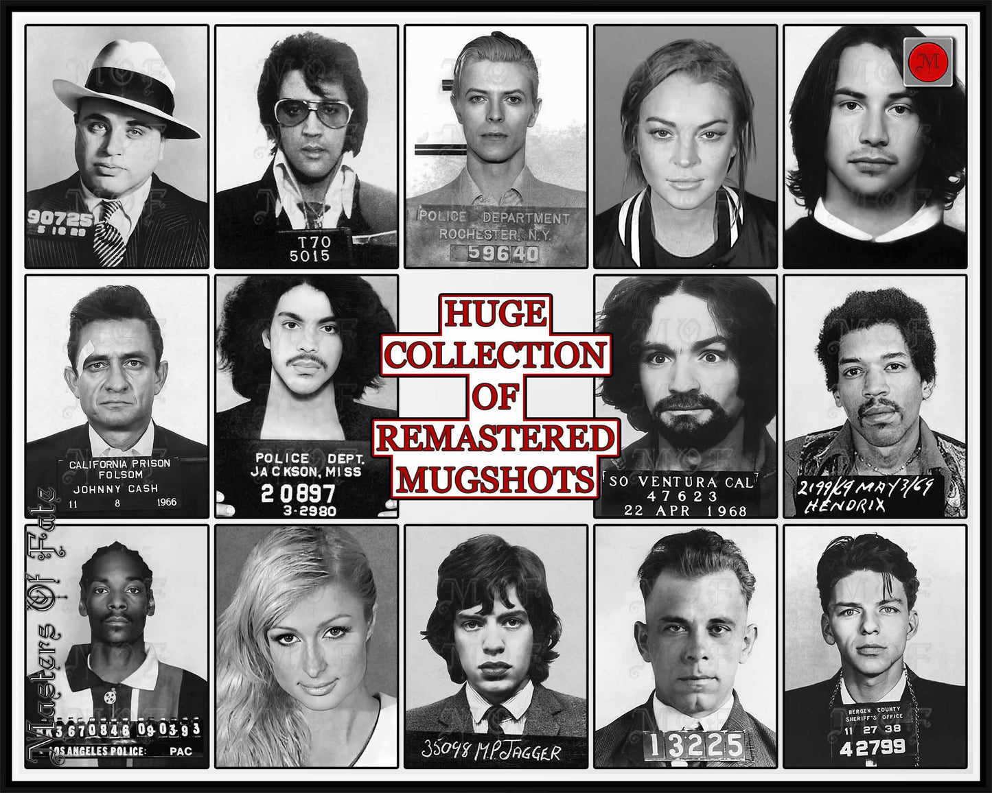 Jim Morrison Mugshot Poster The Doors REMASTERED #91 MUG
