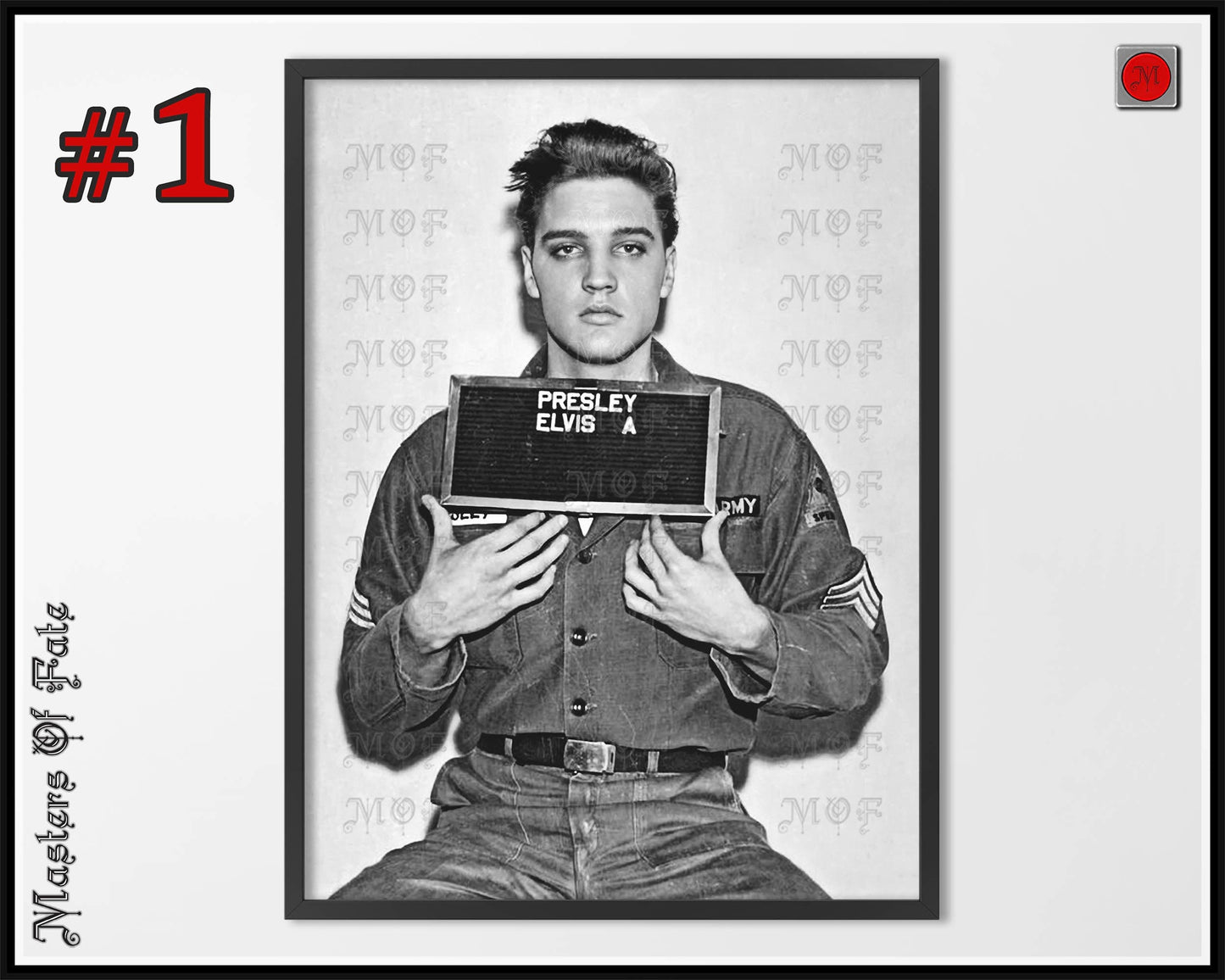 Elvis Presley Mugshot Army Soldier Poster Remastered #12 MUG