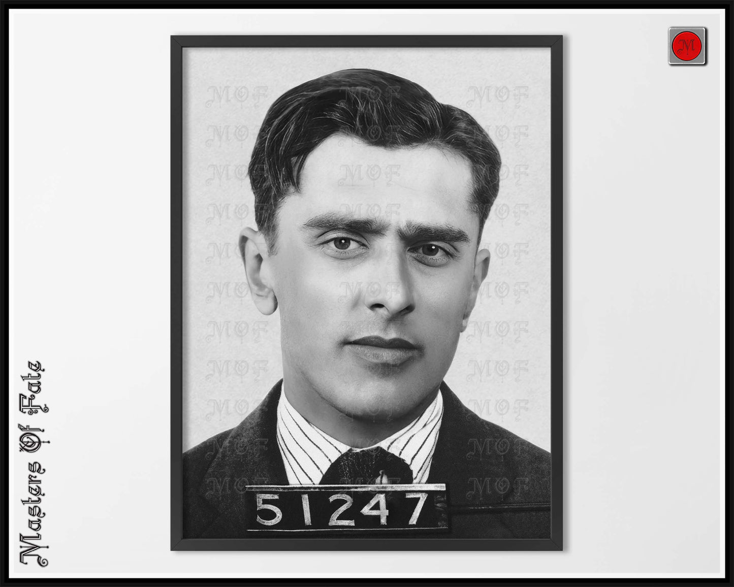 Johnny Roselli Mugshot Gangster Mob Boss Poster REMASTERED #75 MUG