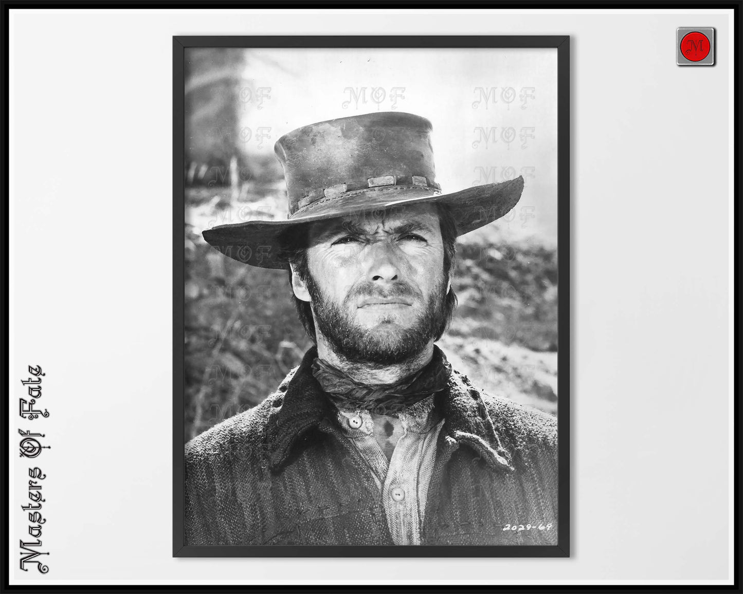 Clint Eastwood in Hat Poster Cowboy Western Print REMASTERED