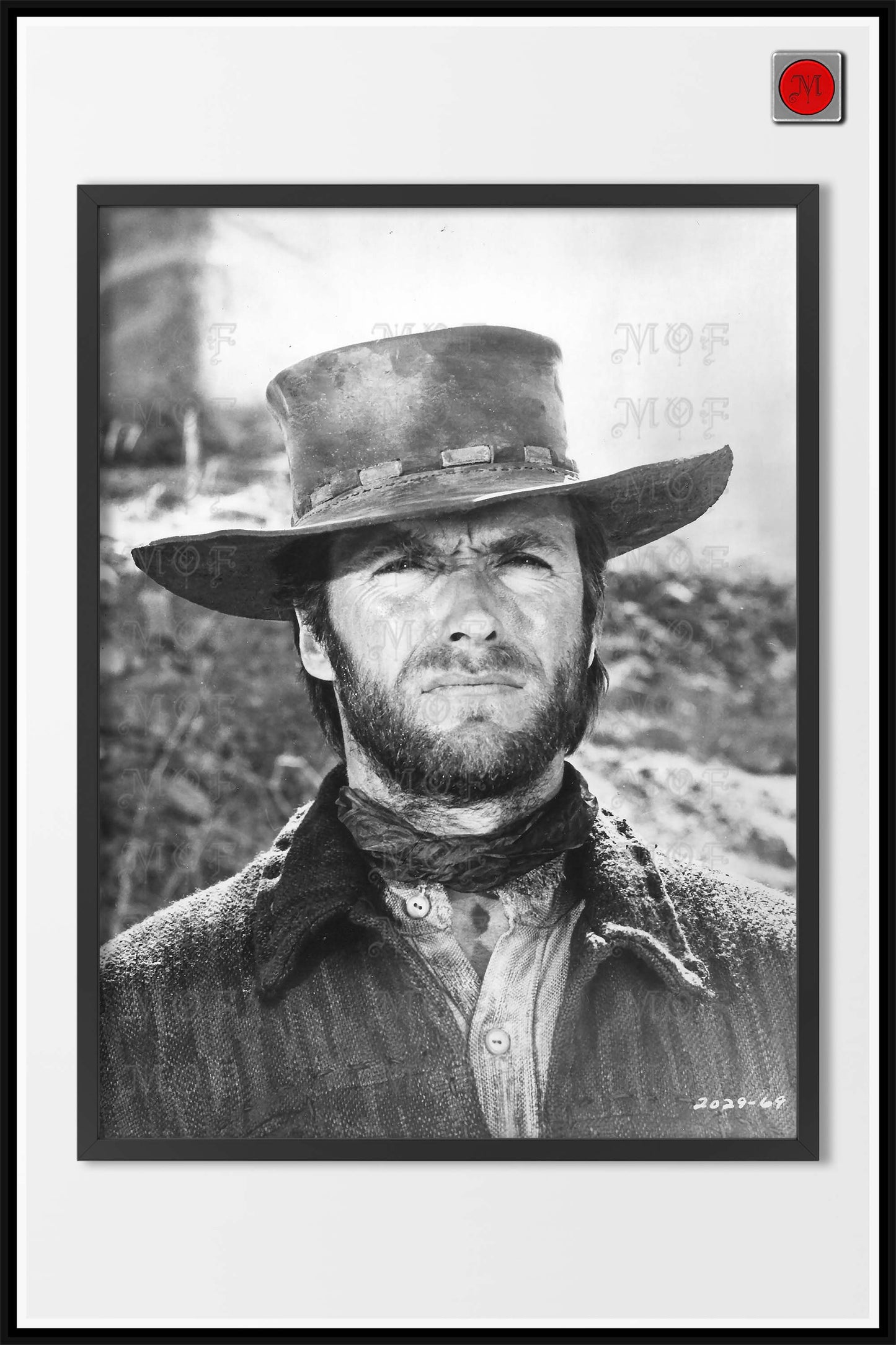 Clint Eastwood in Hat Poster Cowboy Western Print REMASTERED