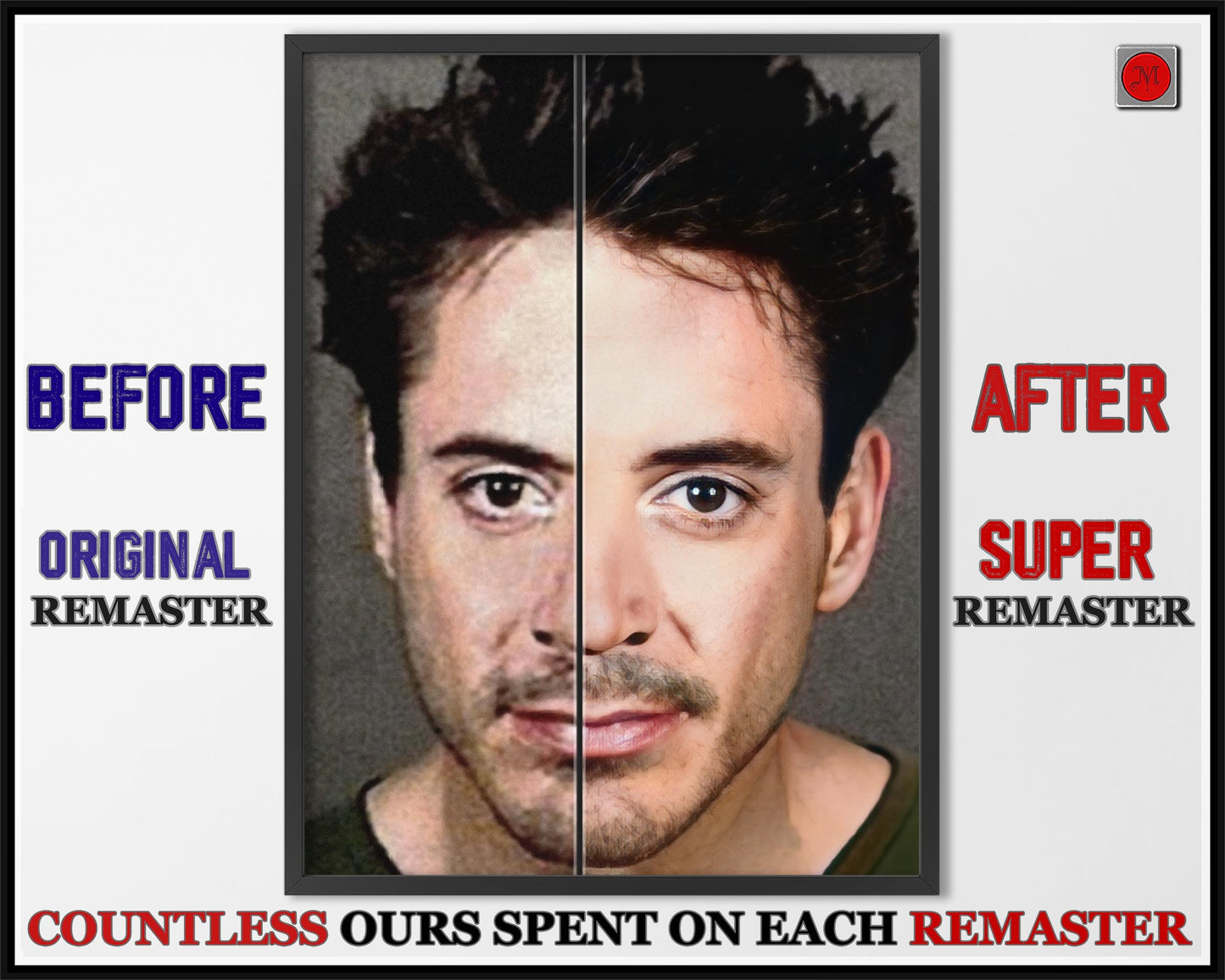 Robert Downey Jr Mugshot Poster Celebrity Photo REMASTERED #34 MUG