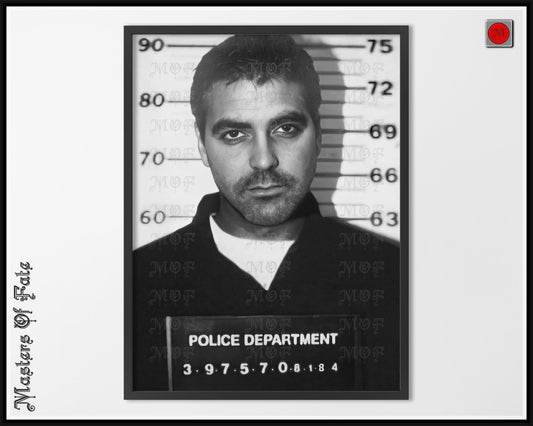 George Clooney Celebrity Mugshot Poster REMASTERED #64 MUG