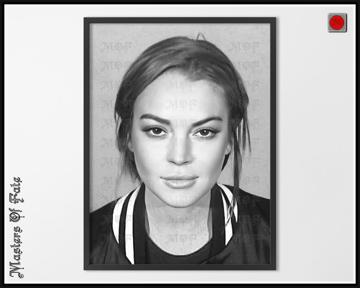 Lindsay Lohan Mugshot Celebrity Poster REMASTERED #46 MUG